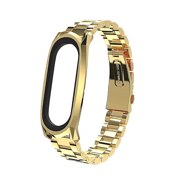 Guld Guld kompatibel med Xiaomi Mi Band 6 / 5 / 4 / 3 Rustfrit Stål Urrem