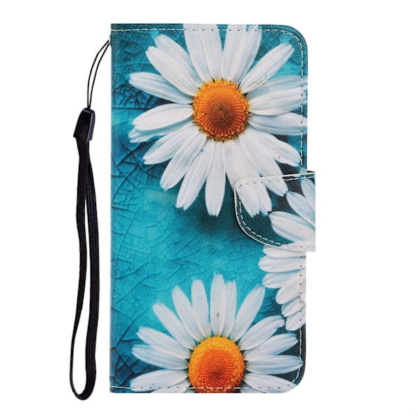 Etui til iPhone 13 MINI chrysanthemum tegneserieprint pung med kortholder flip