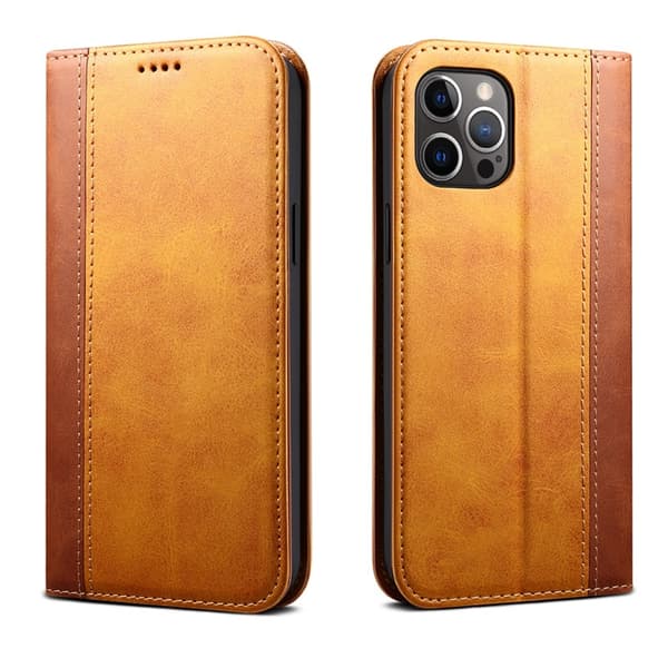 Etui til iPhone 16 Pro Max Khaki og brun Flip