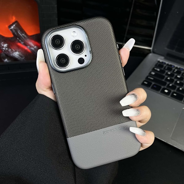 Etui til iPhone 16pro Drageskæl grå [magnetisk] Drageskæl mønster Blandet Media læder Magnetisk Fuld-krop