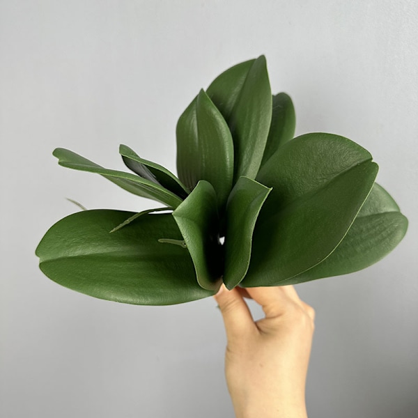 Kunstige Sommerfugleorkidéblade, Falsk Løv til Potteplanter, Bryllupsdekoration, Vinduesudstilling Small five pieces