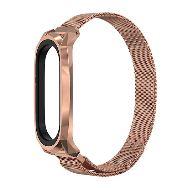 Rosaguld Rosaguld kompatibel med Xiaomi Mi Band 6 / 5 / 4 / 3 Rustfrit stål urrem