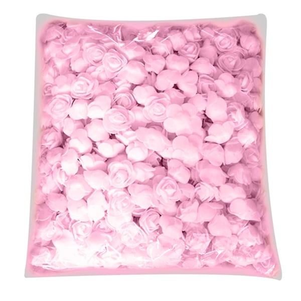 500 stk. PE Skum Rosehode Kunstig Blomst for DIY Bjørnedukke Bryllup Hus Dekor Lake Blue