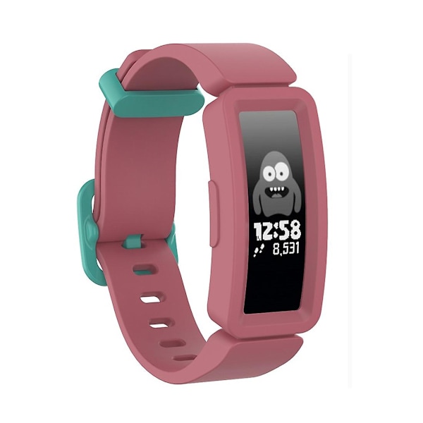 Rött   Grönt Spänne Rött   Grönt Spänne kompatibelt med Fitbit Inspire Hr / Ace 2 Silikon Smartklocka Armband (vit)
