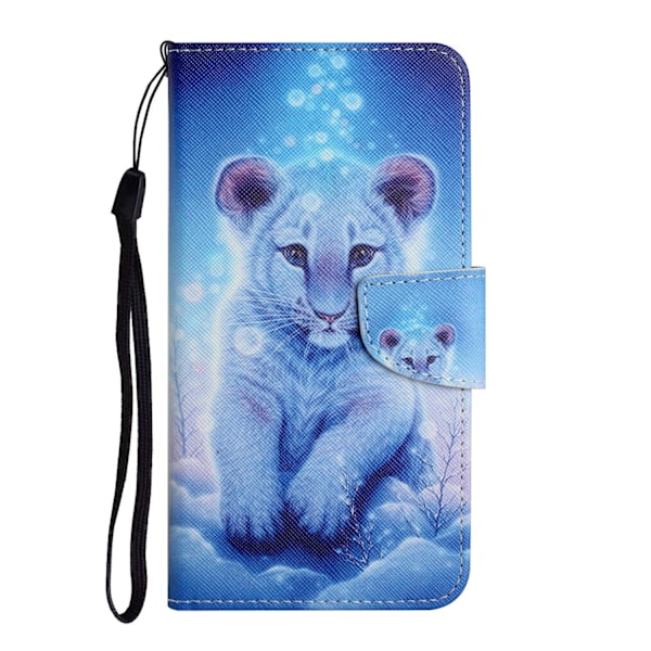Fodral för iPhone 14 Litet Leopardmålat Tryck Flip Plånbok med Korthållare