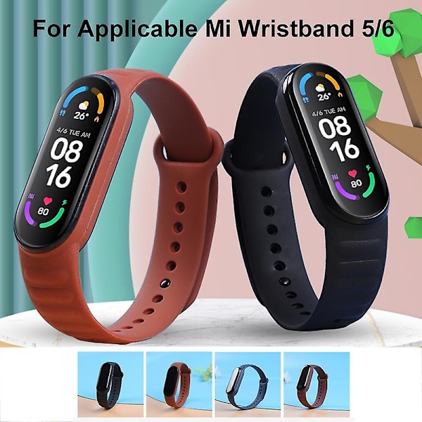 Harmaa Harmaa yhteensopiva Xiaomi Mi Band 6 / 5 Universal Silikoni Kellonranneke