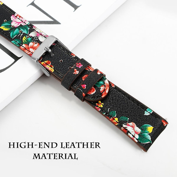 Svart Safflor Svart Safflor Armband kompatibelt med Fitbit Versa 2 / Fitbit Versa / Fitbit Versa Lite