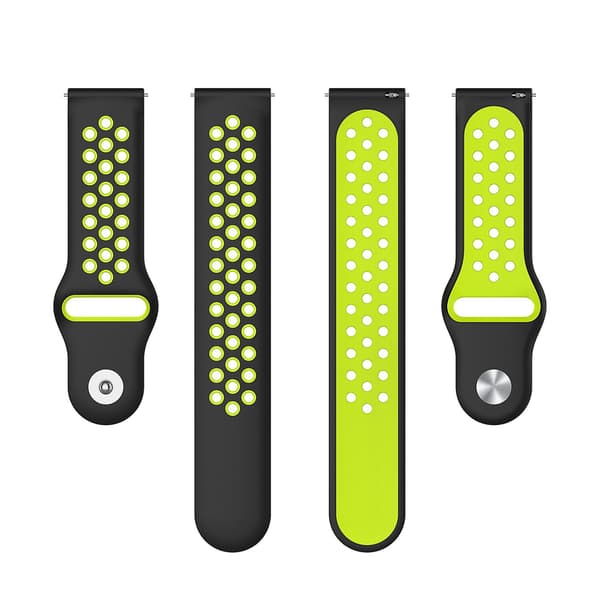 Sort Limegrøn Sort Limegrøn kompatibel med Huawei Watch 3 / 3 Pro Silikone Urrem