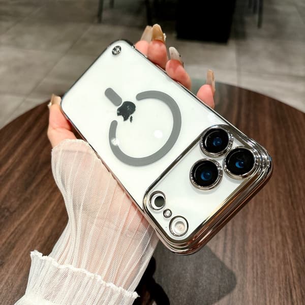 Etui til iPhone 13 E Clear Magnetic Slim Profile Clear Gray