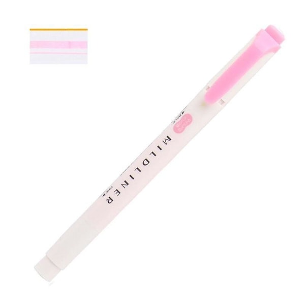 Mildliner Double Headed Highlighter / Marker Pen Pink
