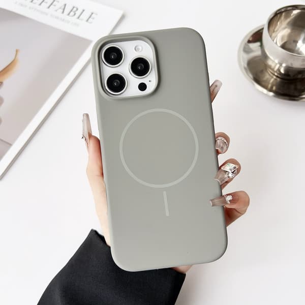 Kotelo iPhone 13 Pro Max Magneettinen Silikoni Harmaa Noz29255