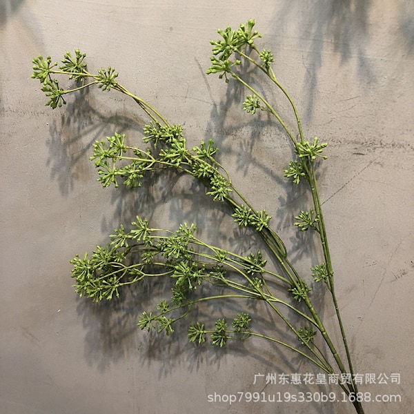 Simuleret 7-delt japansk vild frugt, kunstige plastikblomster til bryllup, boligfotograferingsdekoration, vedbendfrugtgren Milan-frugt Red