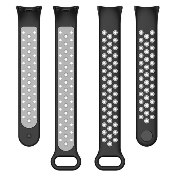 Sort Grå Sort Grå Silikone Urrem kompatibel med Xiaomi Mi Band 8