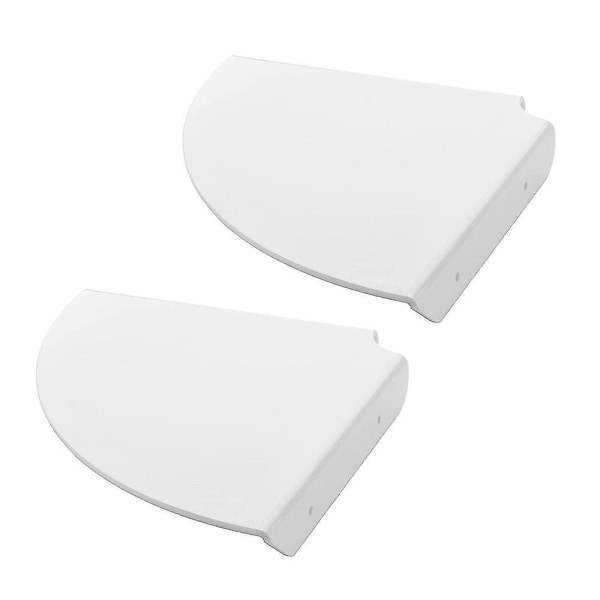 Ny 2st akryl hörnhylla Flytande väggförvaring Displayhållare, vit