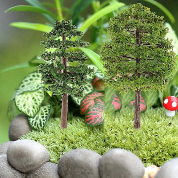 30 stk. Pynt til juletre, miniatyrskog, skala 1:100, modelltrær, miniatyrhagedekorplanter