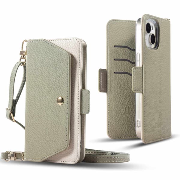Fodral till iPhone 17 Pro Lädertextur Matcha Grön Noz34468