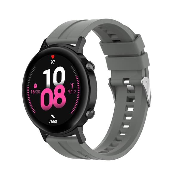 Grå Grå kompatibel med Huawei Watch Gt 2 42mm Urrem med Sølvspænde