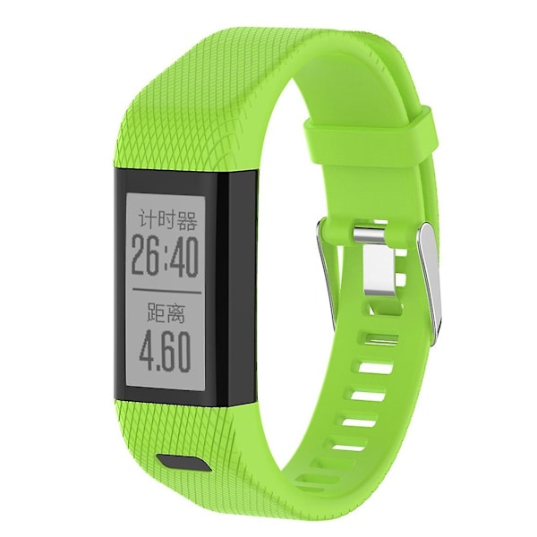Grönt silikonarmband kompatibelt med Garmin Vivosmart Hr+