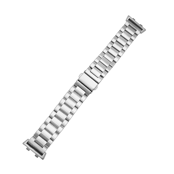 Silver Svart Silver Svart kompatibel med Oppo Watch 41mm Tre-pärlor Stål Armbandsur