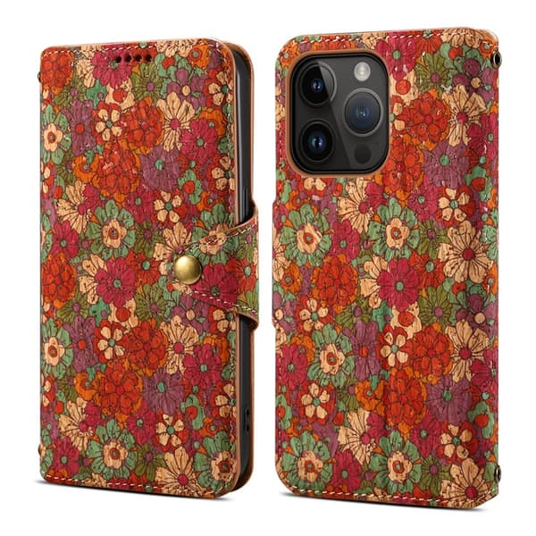 Fodral för iPhone 13 Pro Max sommarstativ Plånbok med korthållare Flip
