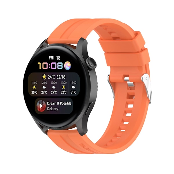 Vitality Orange Vitality Orange kompatibel med Huawei Watch 3 / 3 Pro Silikonarmband