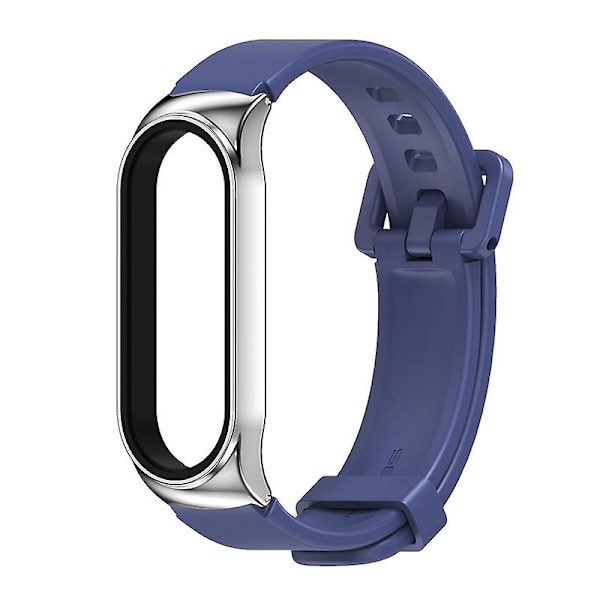 Midnattsblå Sølv Midnattsblå Sølv Silikon Klokkereim kompatibel med Xiaomi Mi Band 6 / 5
