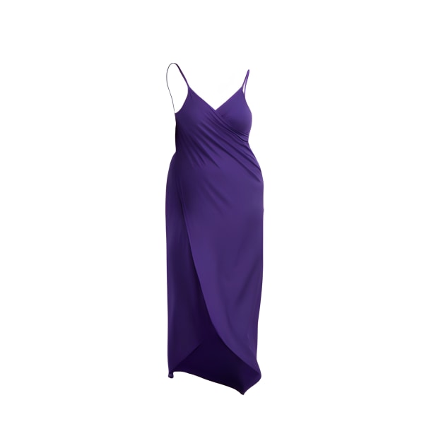 One-Piece Suspender Dress Sexig strandklänning Purple XL