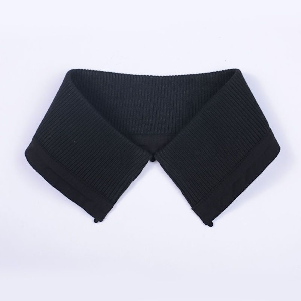 Lös krage för damer, bomull, stickad tråd, klädkrage set f Black one size unisex