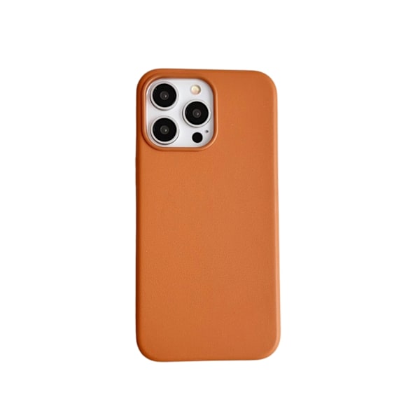Fodral för iPhone 16plus Gyllene Orange Officiell webbplats Magnetisk laddning läder