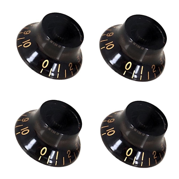 3x4x Gitar Volum Tone Kontrollknotter for LP Gitar Svart Gull Ord