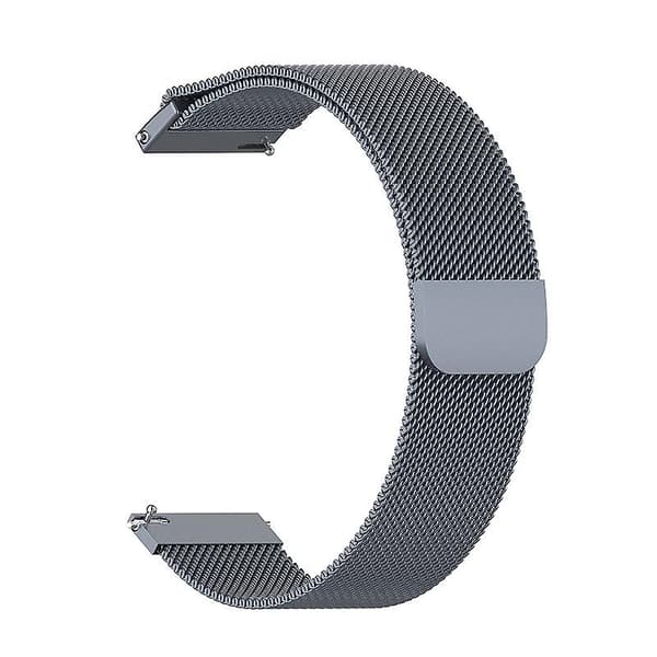 Grå Grå kompatibel med Honor Magic Watch 2/galaxy Active2 18mm Milan Rustfrit Stål Mesh Urrem