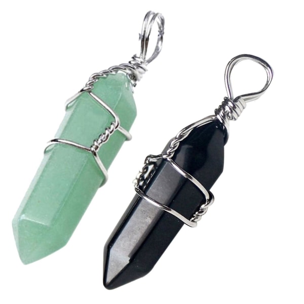 Nya Chic Crystal Bead Stone hänge kompatibel med halsband grön aventurin