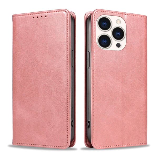 Etui til iPhone 16 Pro Max Rosaguld stand Flip