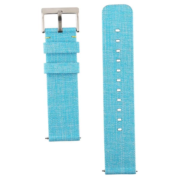 Sky Blue Sky Blue Anvas håndleddsrem kompatibel med Fitbit Versa / Versa 2
