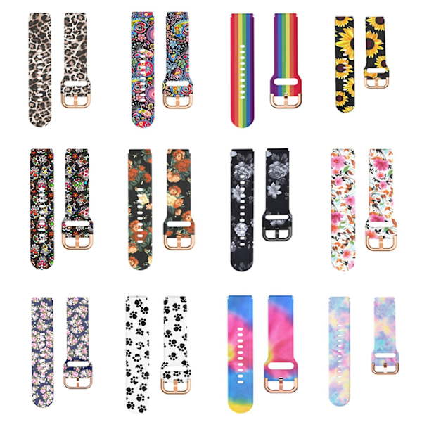 Punainen ruusu -yhteensopiva Xiaomi Haylou Ls01 silikoniprinttikellon ranneke