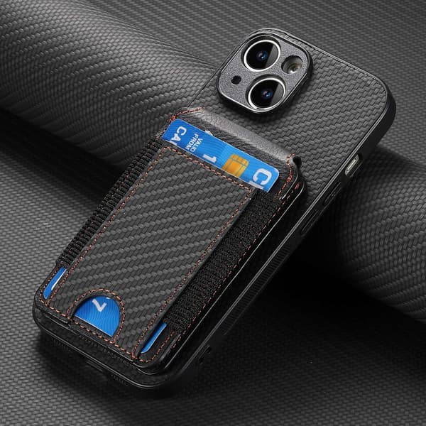 Etui til iPhone 16 Pro Max sort Flip Wallet med kortholder og stativ