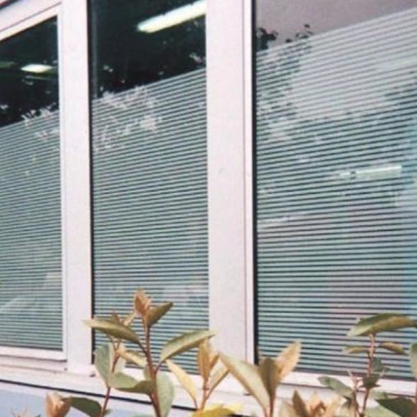 Mode självhäftande fönsterfilm frostad - vitrandig glasskjutdörr 60x200CM