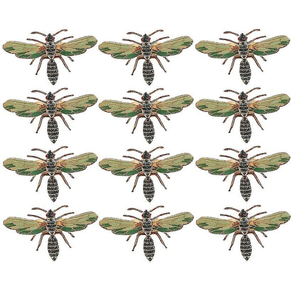 Nytt 12st Dragonfly Servettspänne Servettring Drip Diamond Spänne
