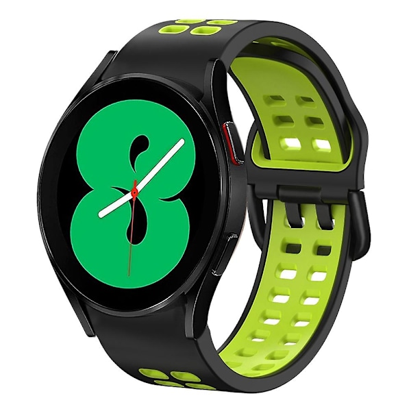 Sort Grøn Sort Grøn Silikone Urrem kompatibel med Samsung Galaxy Watch 4 44mm