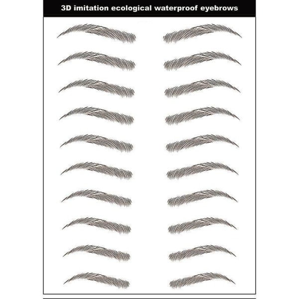 4d hårliknande ögonbrynstatueringsklistermärke Falska ögonbryn Vattenfast makeup ZX007(brown)