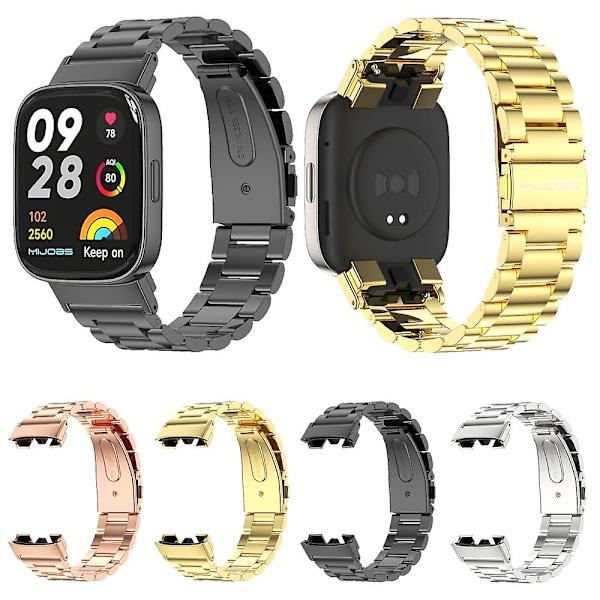 Mijobs Tre-radigt Metallarmband kompatibelt med Redmi Watch 3