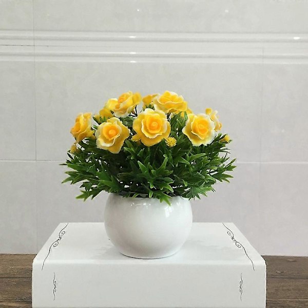 1 stk. Kunstig potteplante Bonsai DIY Scene Hage Bryllupsfest Kontor Dekor White