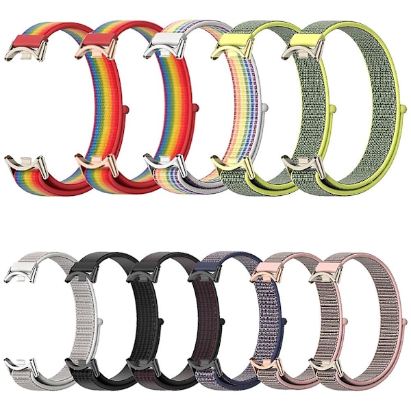 Mijobs Nylon Loop -ranneke, yhteensopiva Xiaomi Mi Band 8:n kanssa
