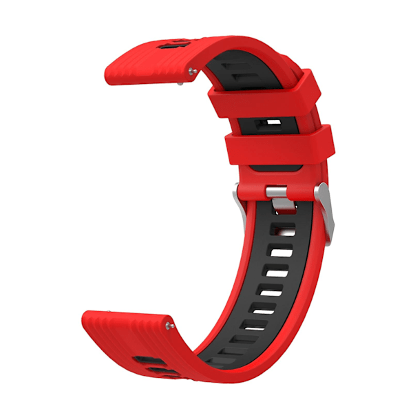 Rød Sort Rød Sort Silikone Urrem kompatibel med Huawei Watch Gt 3 46mm