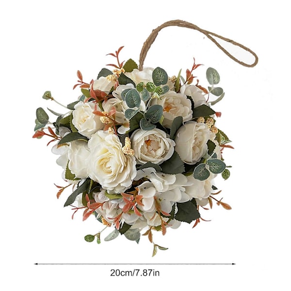 Simulert hortensia peon ball Kunstig Flora red