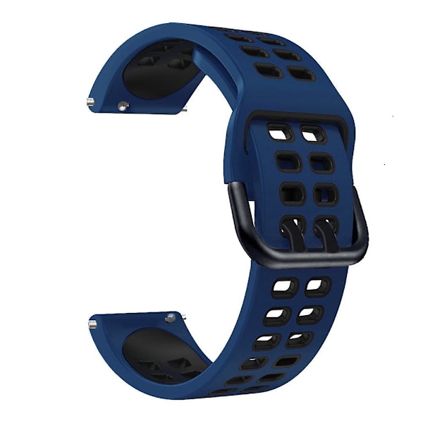 Mörkblå Svart Mörkblå Svart 20mm Silikonarmband kompatibelt med Garmin kompatibelt med Forerunner 645 Music