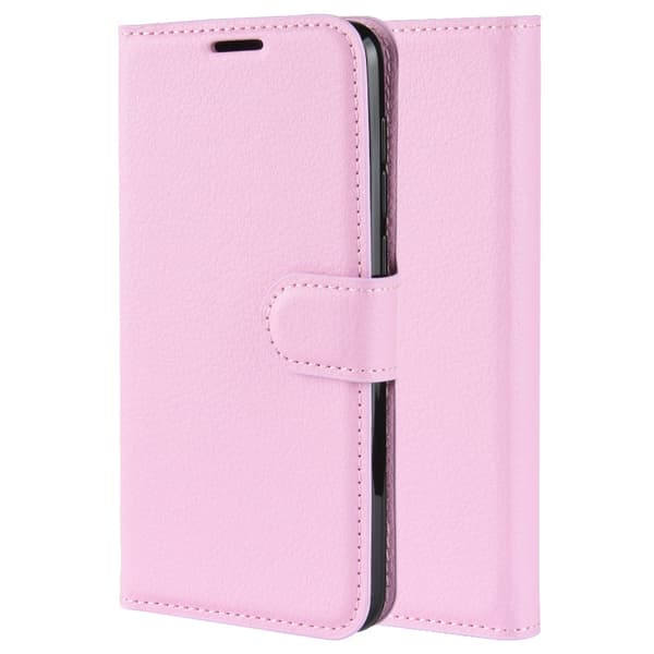 Fodral till iPhone 14plus rosa Plånbok med Korthållare Ställ Flip