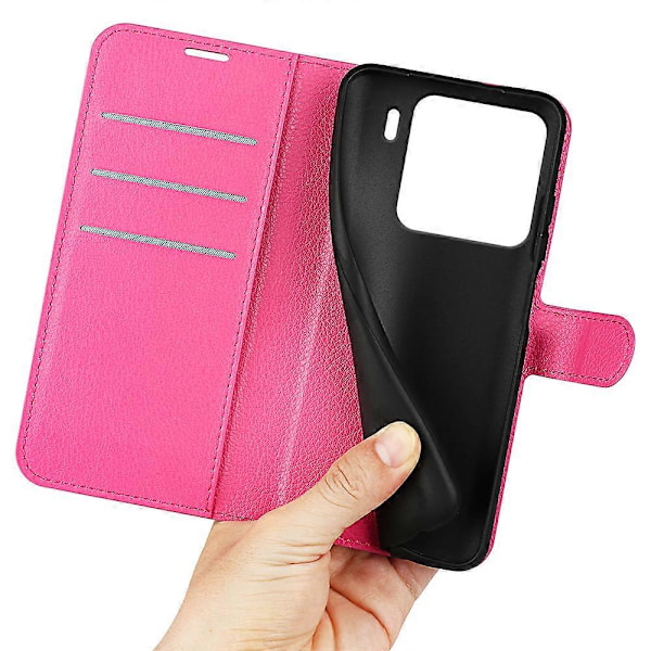 För Xiaomi 15 Fodral Litchi Textur Stötsäkert Läder Plånboks Telefonfodral Rose