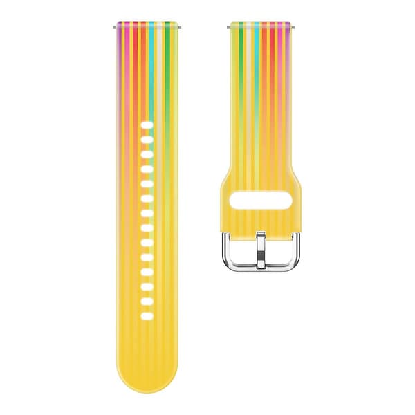 Gul Regnbåge Gul Regnbåge Silikonarmband 20mm