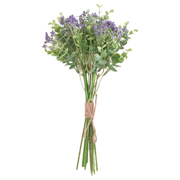 12 Grener Kunstige Planter Blomsterarrangement Simulering Eukalyptus Gypsophila Bukett